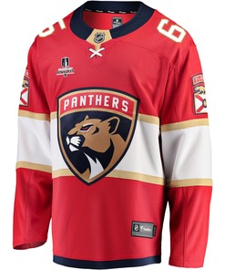Florida Panthers Markus Nutivaara 65 Home 2023 Stanley Cup Playoffs Breakaway Men Jersey - Red
