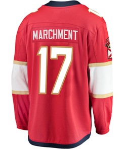 Florida Panthers Mason Marchment 17 Home 2023 Stanley Cup Playoffs Breakaway Men Jersey - Red