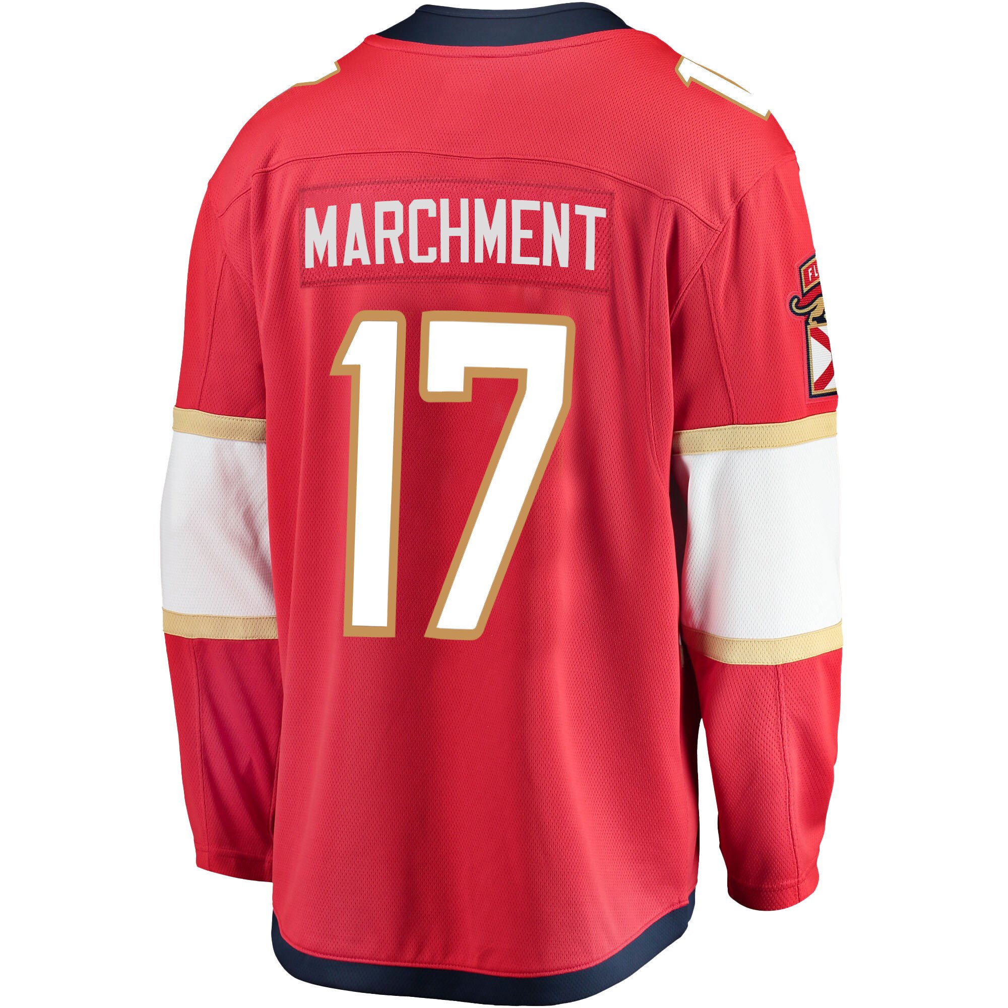 Florida Panthers Mason Marchment 17 Home 2023 Stanley Cup Playoffs Breakaway Men Jersey - Red