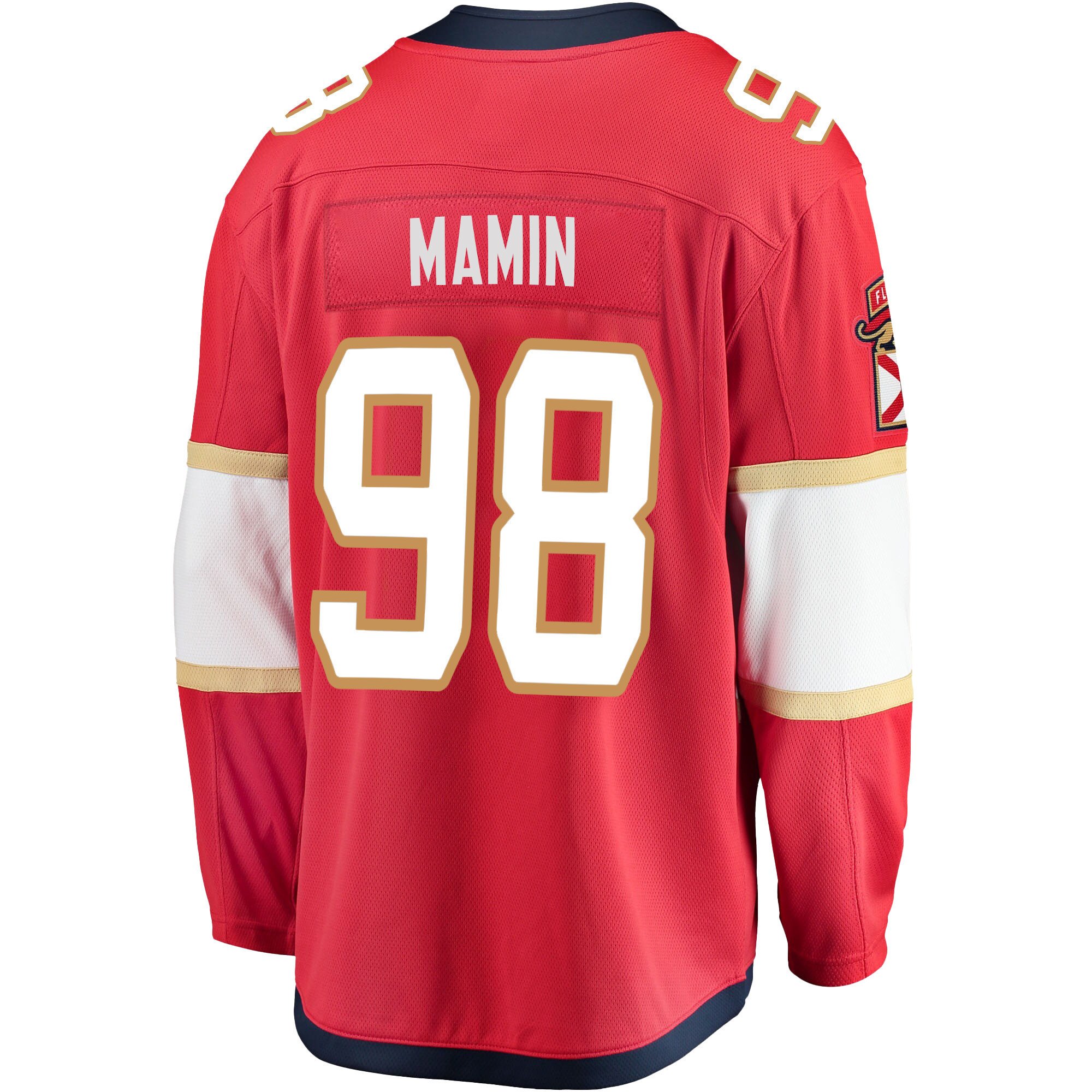 Florida Panthers Maxim Mamin 98 Home 2023 Stanley Cup Final Breakaway Men Jersey - Red