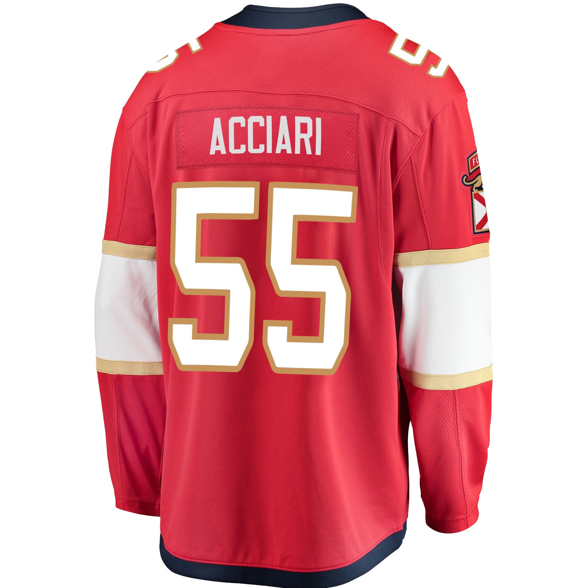Florida Panthers Noel Acciari 55 Home 2023 Stanley Cup Champions Breakaway Men Jersey - Red