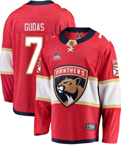Florida Panthers Radko Gudas 7 Home 2023 Stanley Cup Playoffs Breakaway Men Jersey - Red