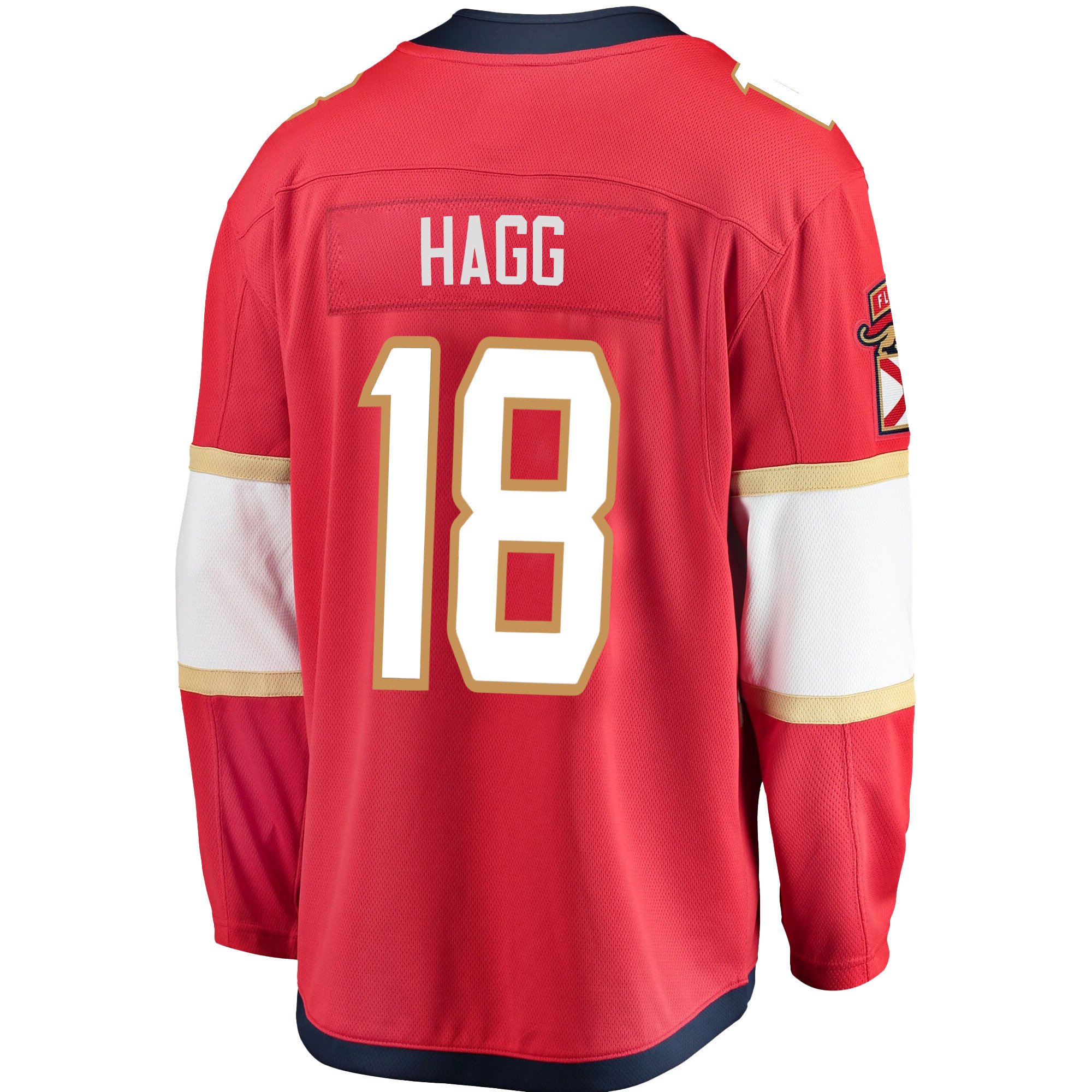 Florida Panthers Robert Hagg 18 Home 2023 Stanley Cup Final Breakaway Men Jersey - Red