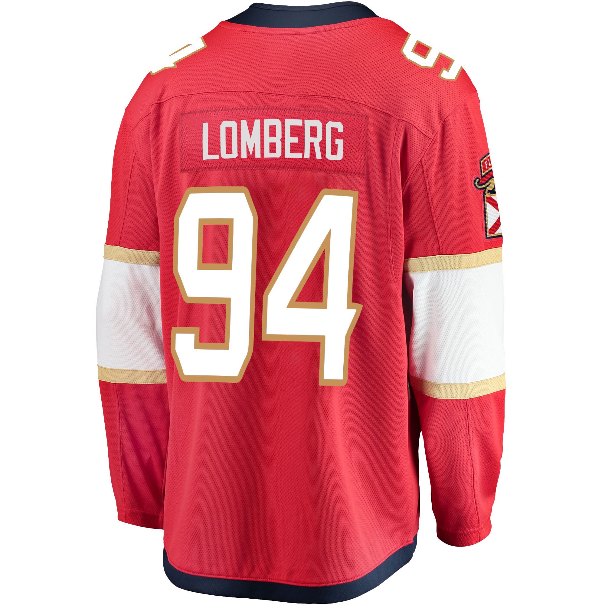 Florida Panthers Ryan Lomberg 94 Home 2023 Stanley Cup Champions Breakaway Men Jersey - Red