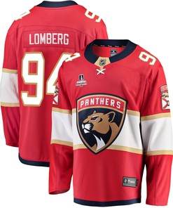 Florida Panthers Ryan Lomberg 94 Home 2023 Stanley Cup Playoffs Breakaway Men Jersey - Red