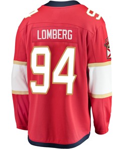 Florida Panthers Ryan Lomberg 94 Home 2023 Stanley Cup Playoffs Breakaway Men Jersey - Red