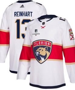 Florida Panthers Sam Reinhart 13 Away 2023 Stanley Cup Champions Breakaway Men Jersey - White