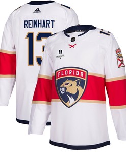 Florida Panthers Sam Reinhart 13 Away 2023 Stanley Cup Playoffs Breakaway Men Jersey - White