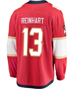 Florida Panthers Sam Reinhart 13 Home 2023 Stanley Cup Final Breakaway Men Jersey - Red