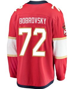 Florida Panthers Sergei Bobrovsky 72 Home 2023 Stanley Cup Playoffs Breakaway Men Jersey - Red