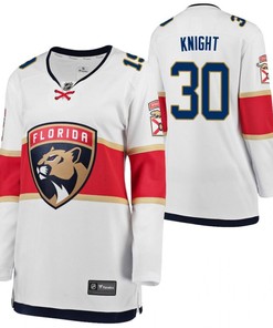 Florida Panthers Spencer Knight 30 2023 Away Women White Draft Jersey