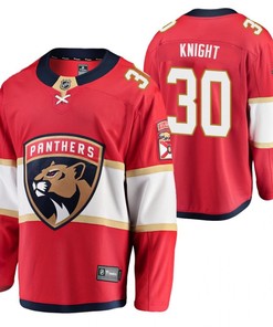 Florida Panthers Spencer Knight 30 2023 Jersey Red Home Breakaway Jersey Jersey