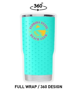 Florida State Beach Club Teal Tumbler