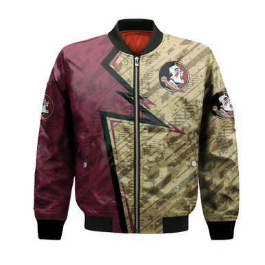 Florida State Seminoles Bomber Abstract Pattern Sport- NCAA