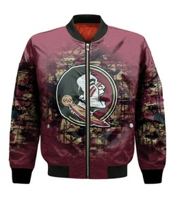 Florida State Seminoles Bomber Jacket Camouflage Vintage  - NCAA