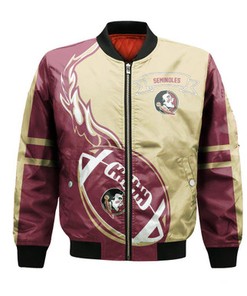 Florida State Seminoles Bomber Jacket Flame Ball - NCAA