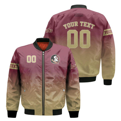 Florida State Seminoles Fadded Bomber Jacket - NCAA