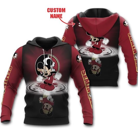 Florida State Seminoles Mickey Custom Name Hoodie
