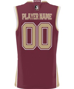 Florida State Seminoles NIL Men Basketball Custom Jersey - Garnet