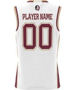 Florida State Seminoles NIL Men Basketball Custom Jersey - White