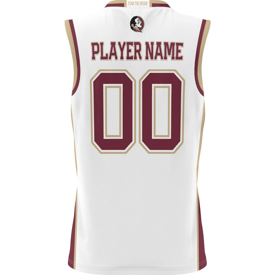 Florida State Seminoles NIL Men Basketball Custom Jersey - White