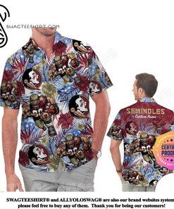 Florida State Seminoles Parrot Floral Tropical Aloha Hawaiian Shirt