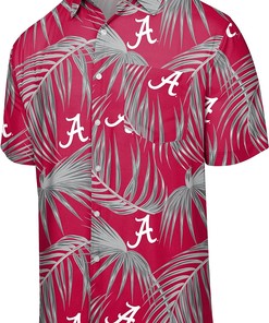 Foco NCAA College Team Logo Floral Tropical Button Up Shirt