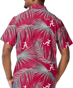 Foco NCAA College Team Logo Floral Tropical Button Up Shirt