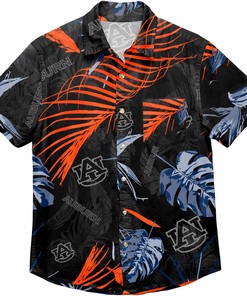 Foco Neon Palm Tropical Button Up Shirt