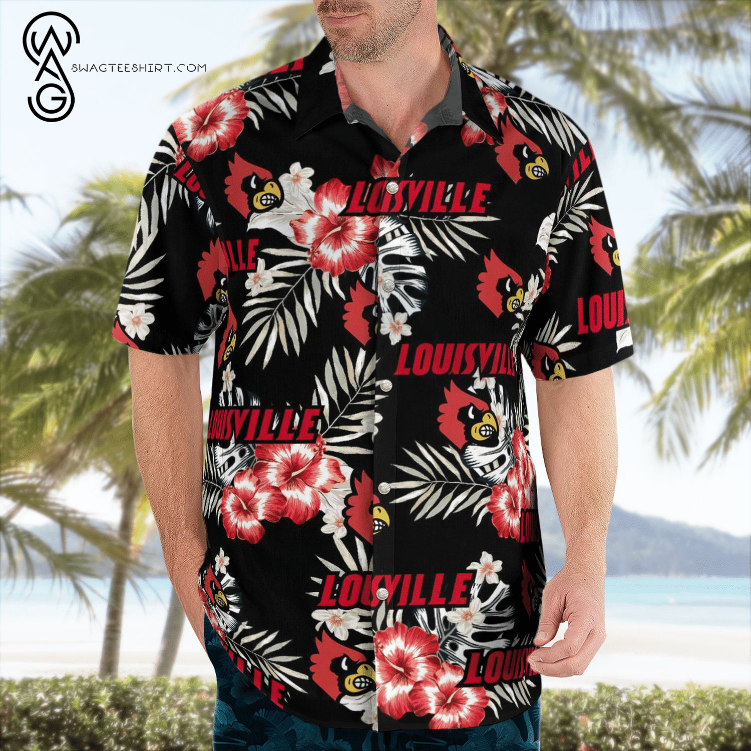 For Summer Louisville Cardinals Hawaiian Shirts