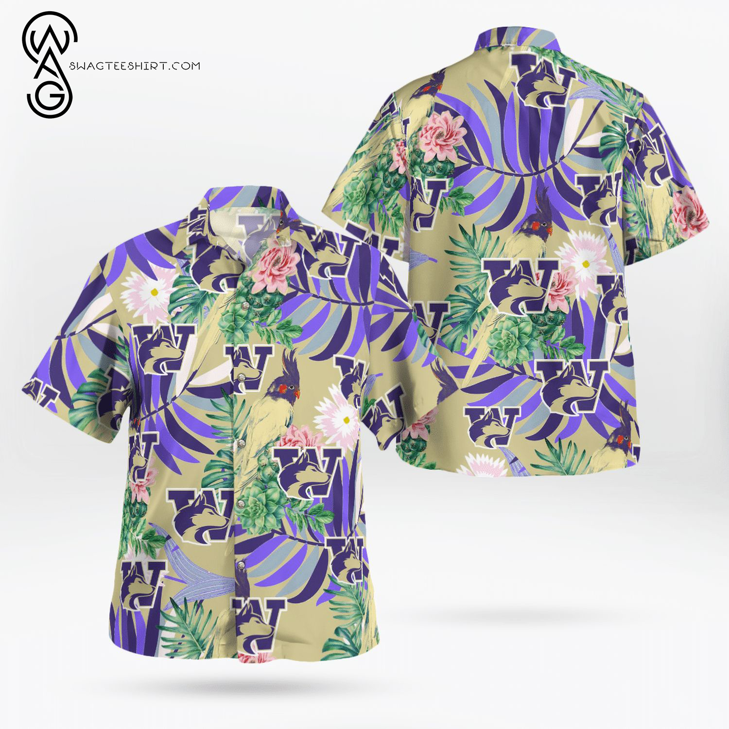 For Summer Washington Huskies Hawaiian Shirts