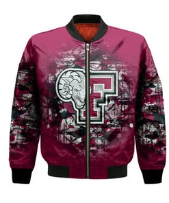 Fordham Rams Bomber Jacket Camouflage Vintage  - NCAA