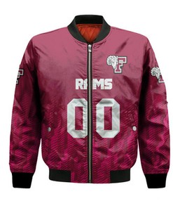 Fordham Rams Bomber Jacket Logo Sport Ombre  - NCAA