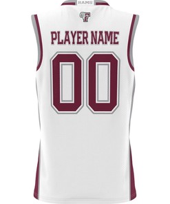 Fordham Rams NIL Men Basketball Custom Jersey - White