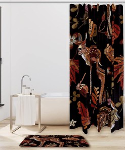 Forest Deer Waterproof Shower Curtain for Rustic Bathroom Decor