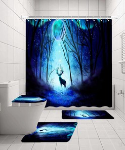 Forest Elk Deer Shower Curtain
