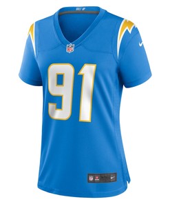 Forrest Merrill 91 Los Angeles Chargers Women's Player Game Jersey - Powder Blue