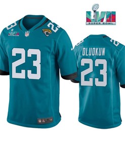 Foyesade Oluokun 23 Jacksonville Jaguars Super Bowl LVII Super Bowl LVII Game Teal Jersey