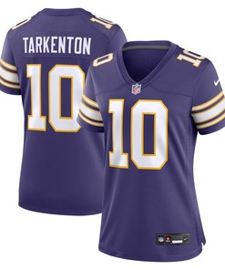 Fran Tarkenton 10 Minnesota Vikings Women's Classic Retired Jersey - Purple