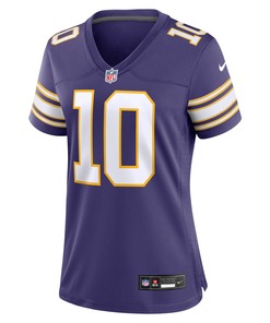 Fran Tarkenton 10 Minnesota Vikings Women's Classic Retired Jersey - Purple
