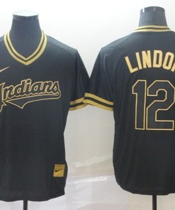 Francisco Lindor #12 2020 Mlb Black Jersey