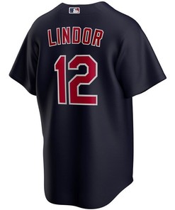 Francisco Lindor #12 2020 Mlb Dark Blue Jersey