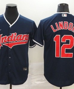 Francisco Lindor #12 2020 Mlb Dark Blue Jersey