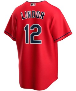Francisco Lindor #12 2020 Mlb Red Jersey