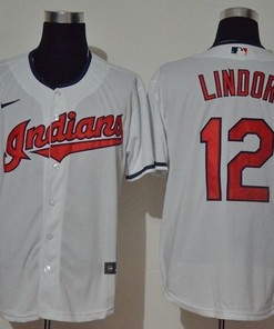 Francisco Lindor #12 2020 Mlb White Jersey