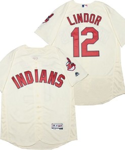 Francisco Lindor #12 2020 Mlb White Jersey A16