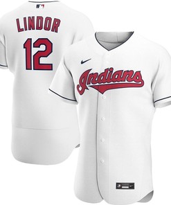 Francisco Lindor #12 2020 Mlb White Jersey A3