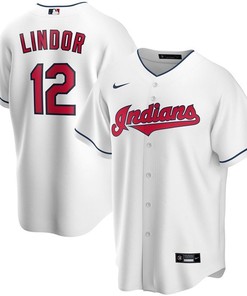 Francisco Lindor #12 2020 Mlb White Jersey A9