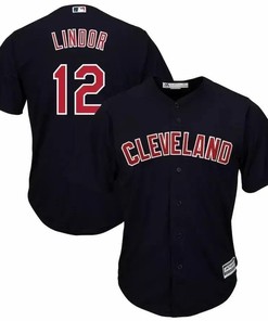 Francisco Lindor Cleveland Indians Big And Tall Alternate Cool Base Player Jersey - Navy