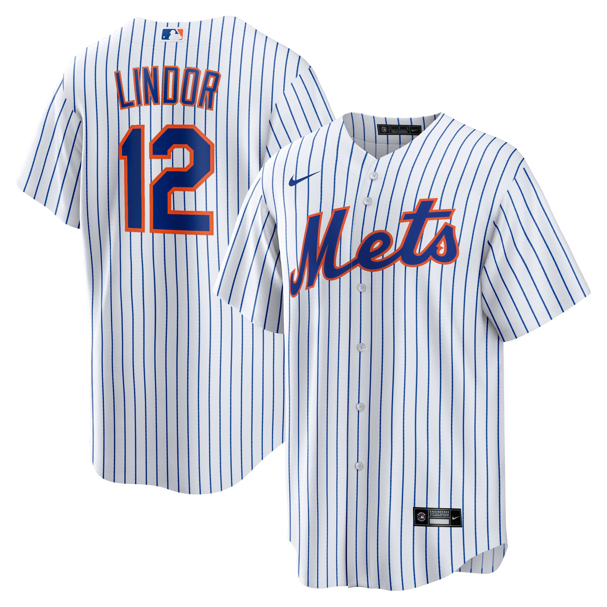 Francisco Lindor New York Mets Home Replica Player Jersey - White Mlb